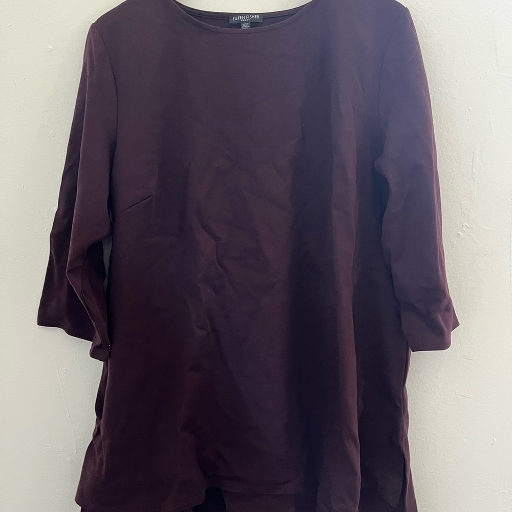 Eileen Fisher Rich Burgundy Top
